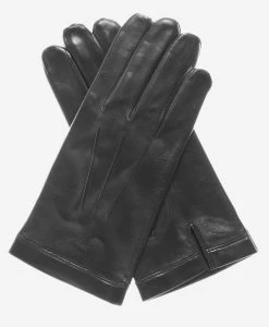 CS3550 (black) - Men's Italian Silk Lined Lambskin Leather Gloves