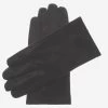 CS3913 (black) - Men's Italian Silk Lined Touchscreen Leather Gloves