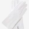 CS4101 (white) - Italian Silk Lined White Leather Wedding Gloves