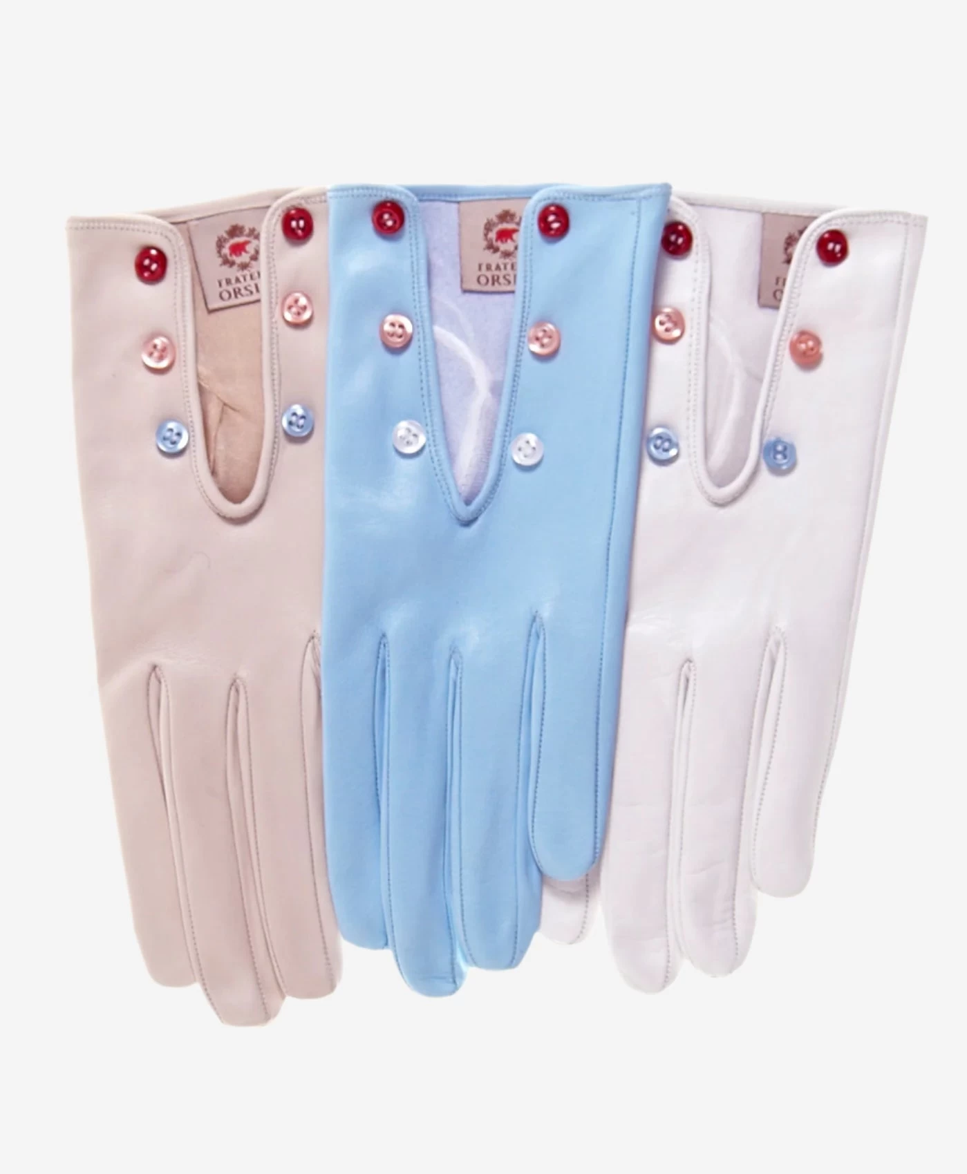 CS4312 (harbor) - Women's Italian Silk Lined Gloves With Buttons 3 CS4312 (harbor) - Women's Italian Silk Lined Gloves With Buttons - Image 3