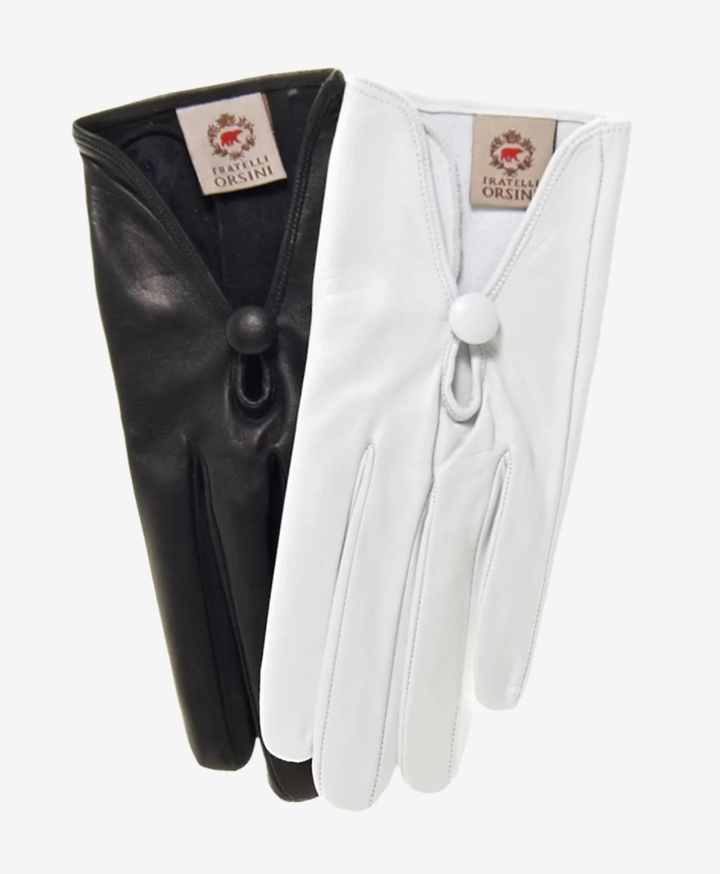 CS4362 (ivory) - Women's Italian Silk Lined Gloves With Center Button 2 CS4362 (ivory) - Women's Italian Silk Lined Gloves With Center Button - Image 2