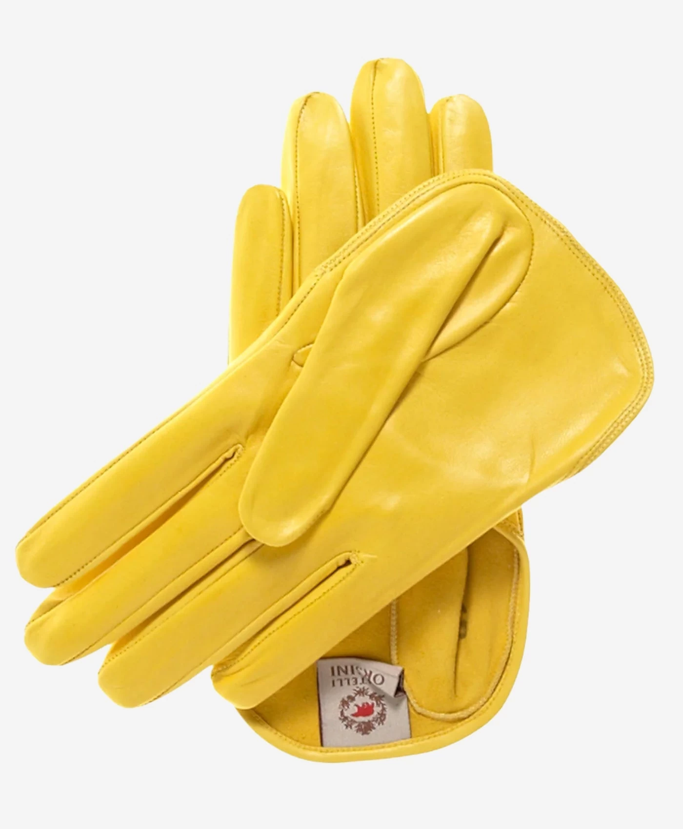 CU4303 (yellow) - Women's Short Italian Leather Gloves 2 CU4303 (yellow) - Women's Short Italian Leather Gloves - Image 2