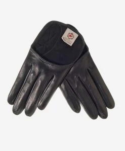 CU4303 (black) - Women's Short Italian Leather Gloves