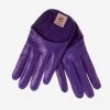 CU4303 (purple) - Women's Short Italian Leather Gloves
