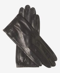 CU4601 (black) - Women's Unlined Italian Fashion Leather Gloves With Short Wrist