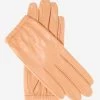 CU4601 (peach) - Women's Unlined Italian Fashion Leather Gloves With Short Wrist