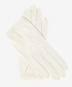 CU4601 (white) - Women's Unlined Italian Fashion Leather Gloves With Short Wrist
