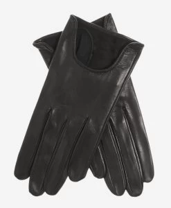 CU4629 (black) - Women's Unlined Italian Fashion Leather Gloves With Short Wrist