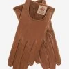 CU4629 (camel) - Women's Unlined Italian Fashion Leather Gloves With Short Wrist