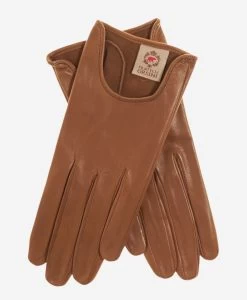 CU4629 (camel) - Women's Unlined Italian Fashion Leather Gloves With Short Wrist