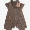 CU4629 (taupe) - Women's Unlined Italian Fashion Leather Gloves With Short Wrist