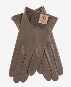 CU4629 (taupe) - Women's Unlined Italian Fashion Leather Gloves With Short Wrist