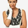 Angelina (ivory) - Italian Silk Lined 6-button Length Leather Bridal / Opera Gloves