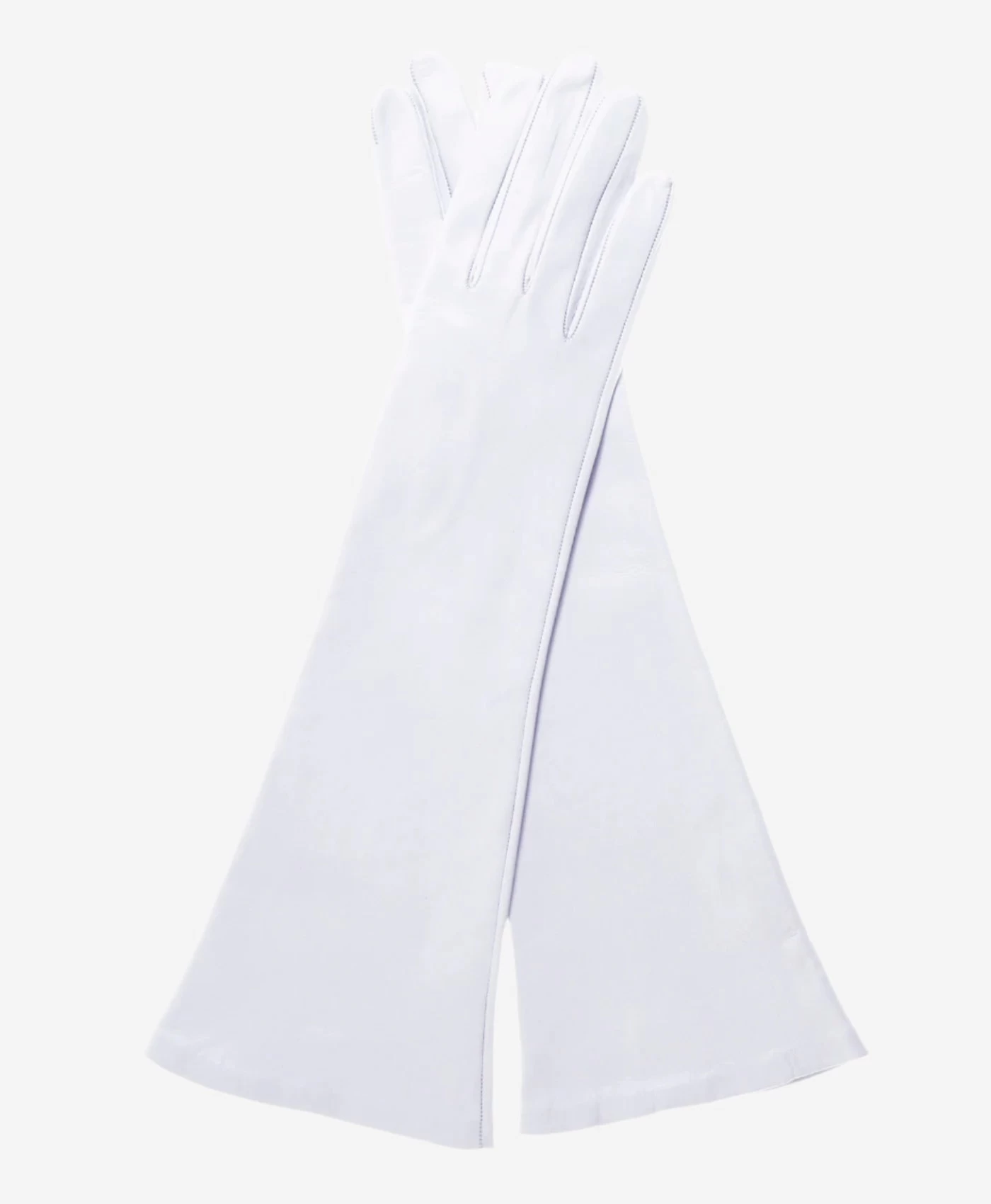 Angelina (ivory) - Italian Silk Lined 6-button Length Leather Bridal / Opera Gloves 2 Angelina (ivory) - Italian Silk Lined 6-button Length Leather Bridal / Opera Gloves - Image 2