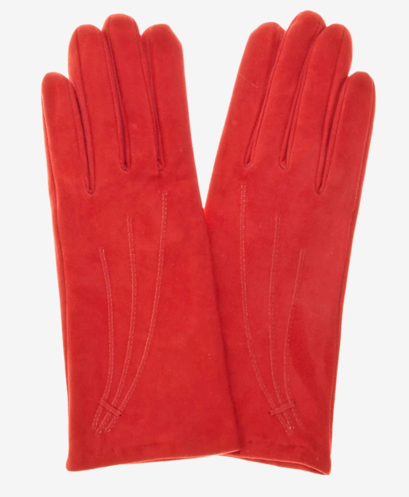 EC4520 (red) - Women's Italian Cashmere Lined Suede Gloves 1 EC4520 (red) - Women's Italian Cashmere Lined Suede Gloves
