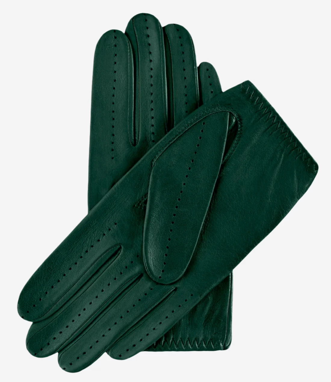 Alessa (hunter) - Classic Italian Lambskin Leather Driving Gloves 2 Alessa (hunter) - Classic Italian Lambskin Leather Driving Gloves - Image 2