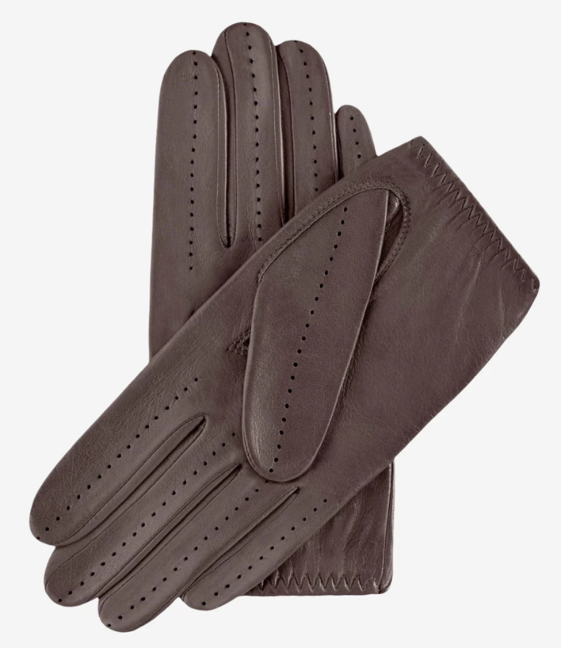 Alessa (taupe) - Classic Italian Lambskin Leather Driving Gloves 2 Alessa (taupe) - Classic Italian Lambskin Leather Driving Gloves - Image 2