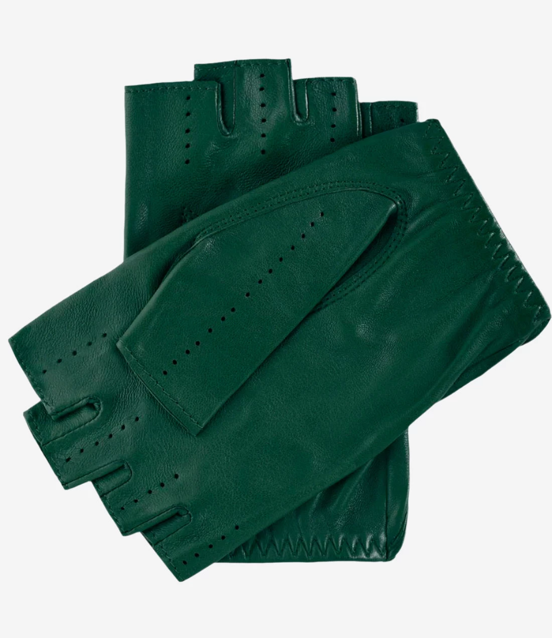 Rossana (hunter) - Italian Fingerless Lambskin Leather Driving Gloves 2 Rossana (hunter) - Italian Fingerless Lambskin Leather Driving Gloves - Image 2