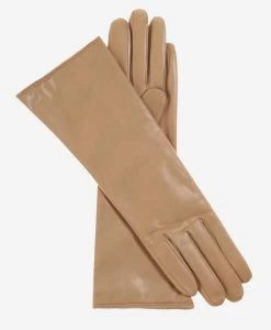 FC02W4 (beige) - Italian "4 Button Length" Cashmere Lined Leather Gloves