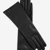 FC02W4 (black) - Italian "4 Button Length" Cashmere Lined Leather Gloves
