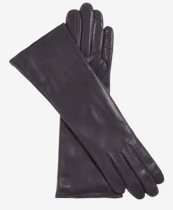 FC02W4 (charcoal) - Italian "4 Button Length" Cashmere Lined Leather Gloves