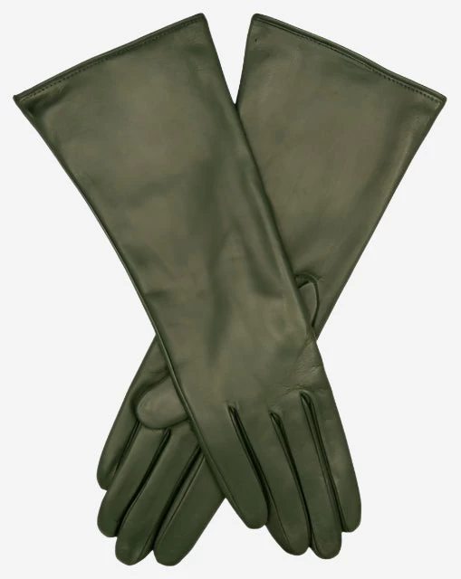 FC02W4 (forest) - Italian "4 Button Length" Cashmere Lined Leather Gloves 2 FC02W4 (forest) - Italian "4 Button Length" Cashmere Lined Leather Gloves - Image 2