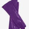 FC02W4 (grape) - Italian "4 Button Length" Cashmere Lined Leather Gloves