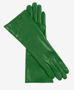 FC02W4 (green) - Italian "4 Button Length" Cashmere Lined Leather Gloves
