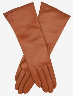 FC02W4 (medium Brown) - Italian "4 Button Length" Cashmere Lined Leather Gloves