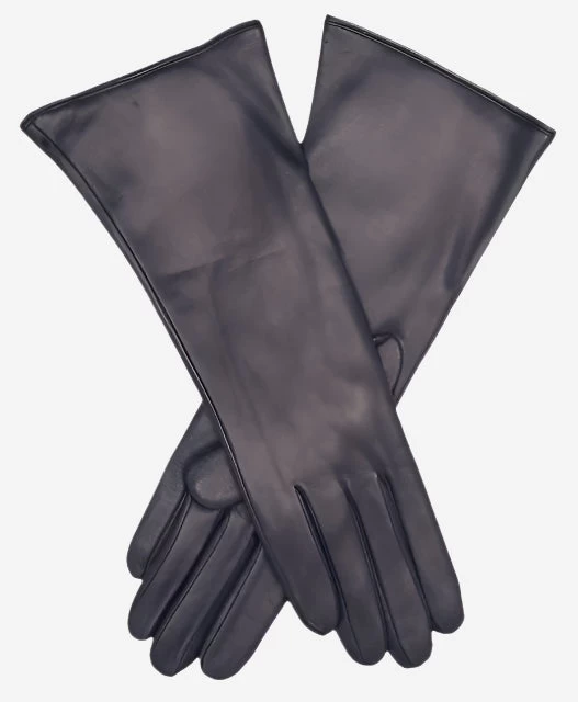 FC02W4 (navy) - Italian "4 Button Length" Cashmere Lined Leather Gloves 1 FC02W4 (navy) - Italian "4 Button Length" Cashmere Lined Leather Gloves