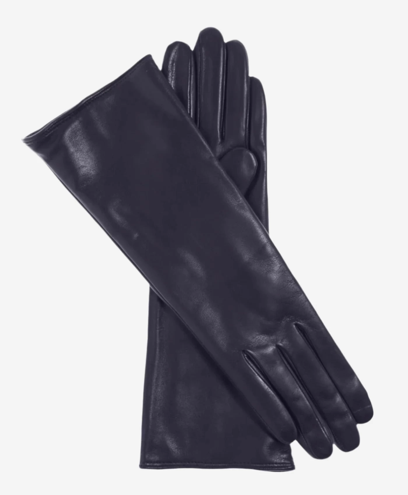 FC02W4 (navy) - Italian "4 Button Length" Cashmere Lined Leather Gloves 2 FC02W4 (navy) - Italian "4 Button Length" Cashmere Lined Leather Gloves - Image 2
