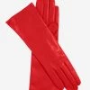 FC02W4 (red) - Italian "4 Button Length" Cashmere Lined Leather Gloves