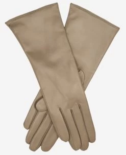 FC02W4 (taupe) - Italian "4 Button Length" Cashmere Lined Leather Gloves