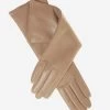 Leonora (beige) - Italian Cashmere Lined 6-button Length Leather Gloves