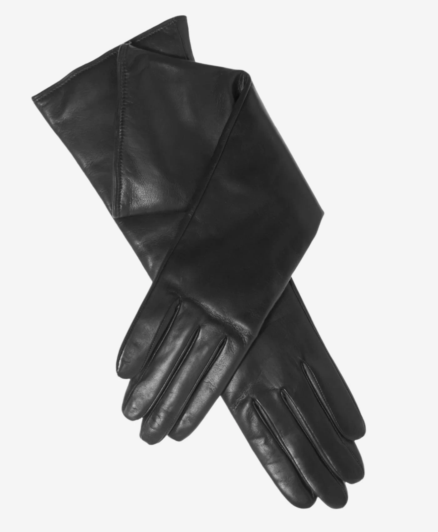 Leonora (black) - Italian "8 Button Length" Cashmere Lined Leather Gloves 1 Leonora (black) - Italian "8 Button Length" Cashmere Lined Leather Gloves