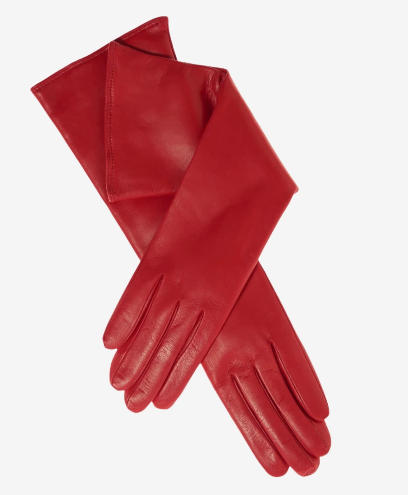 Leonora (red) - Italian Cashmere Lined 6-button Length Leather Gloves 2 Leonora (red) - Italian Cashmere Lined 6-button Length Leather Gloves - Image 2