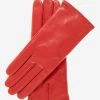 FC04 (red) - Women's Italian Cashmere Lined Leather Gloves