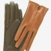 FC34 (camel) - Women's Touchscreen Italian Cashmere Lined Leather Gloves
