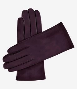 Sofia (wine) - Italian Lambskin Leather Gloves With Silk Lining