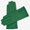 Sofia (olive) - Italian Lambskin Leather Gloves With Silk Lining
