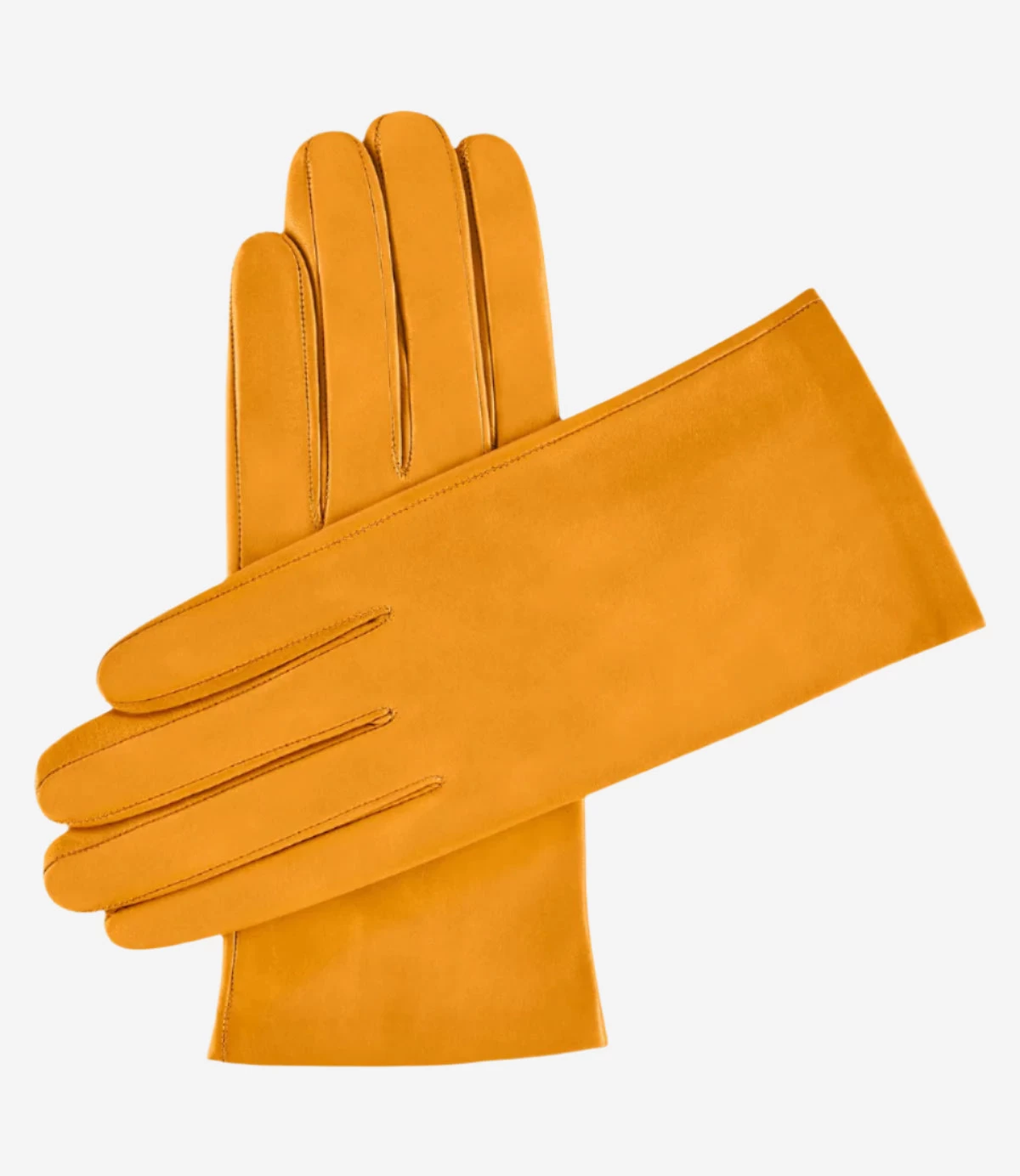 Sofia (canary) - Italian Lambskin Leather Gloves With Silk Lining 1 Sofia (canary) - Italian Lambskin Leather Gloves With Silk Lining