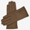 Sofia (medium Brown) - Italian Lambskin Leather Gloves With Silk Lining