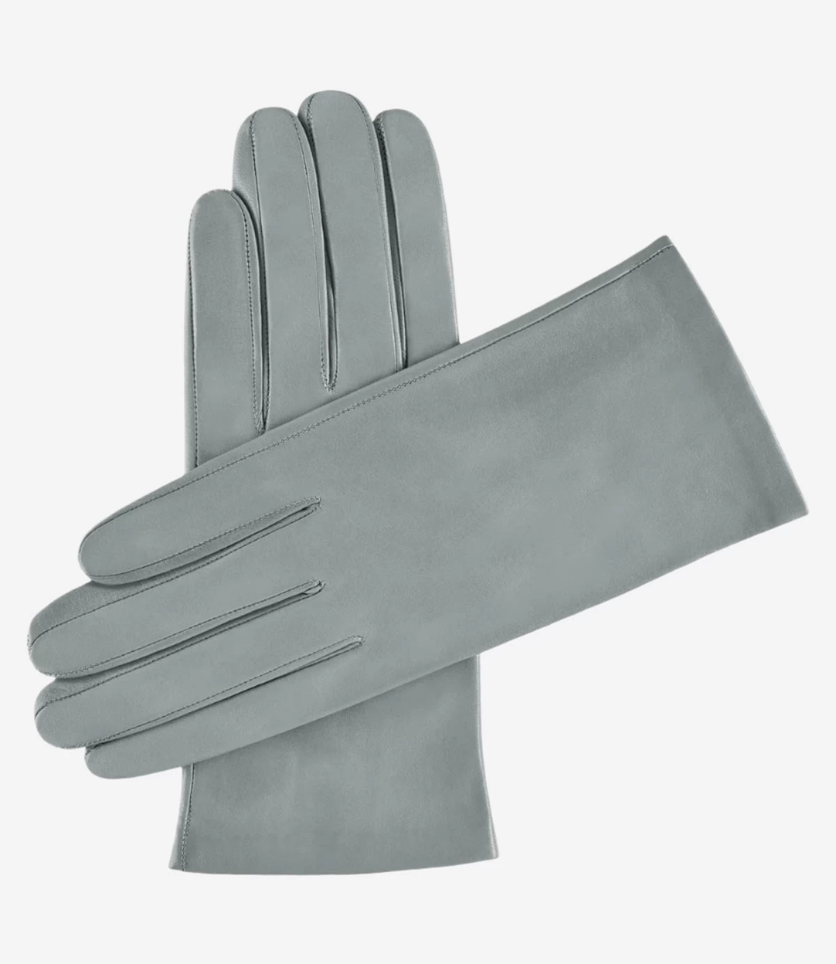Sofia (light Grey) - Italian Lambskin Leather Gloves With Silk Lining 1 Sofia (light Grey) - Italian Lambskin Leather Gloves With Silk Lining