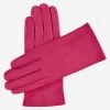 Sofia (deep Pink) - Italian Lambskin Leather Gloves With Silk Lining