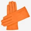 Sofia (tangerine) - Italian Lambskin Leather Gloves With Silk Lining