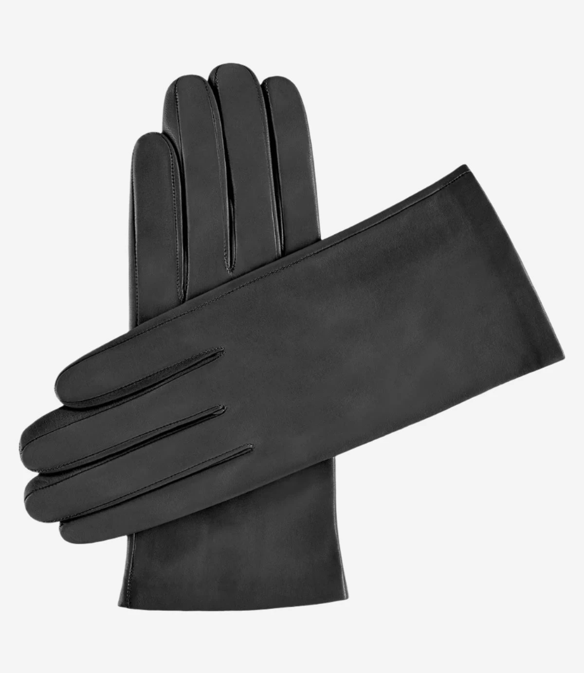 Sofia (grey) - Italian Lambskin Leather Gloves With Silk Lining 1 Sofia (grey) - Italian Lambskin Leather Gloves With Silk Lining