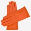 Sofia (orange) - Italian Lambskin Leather Gloves With Silk Lining
