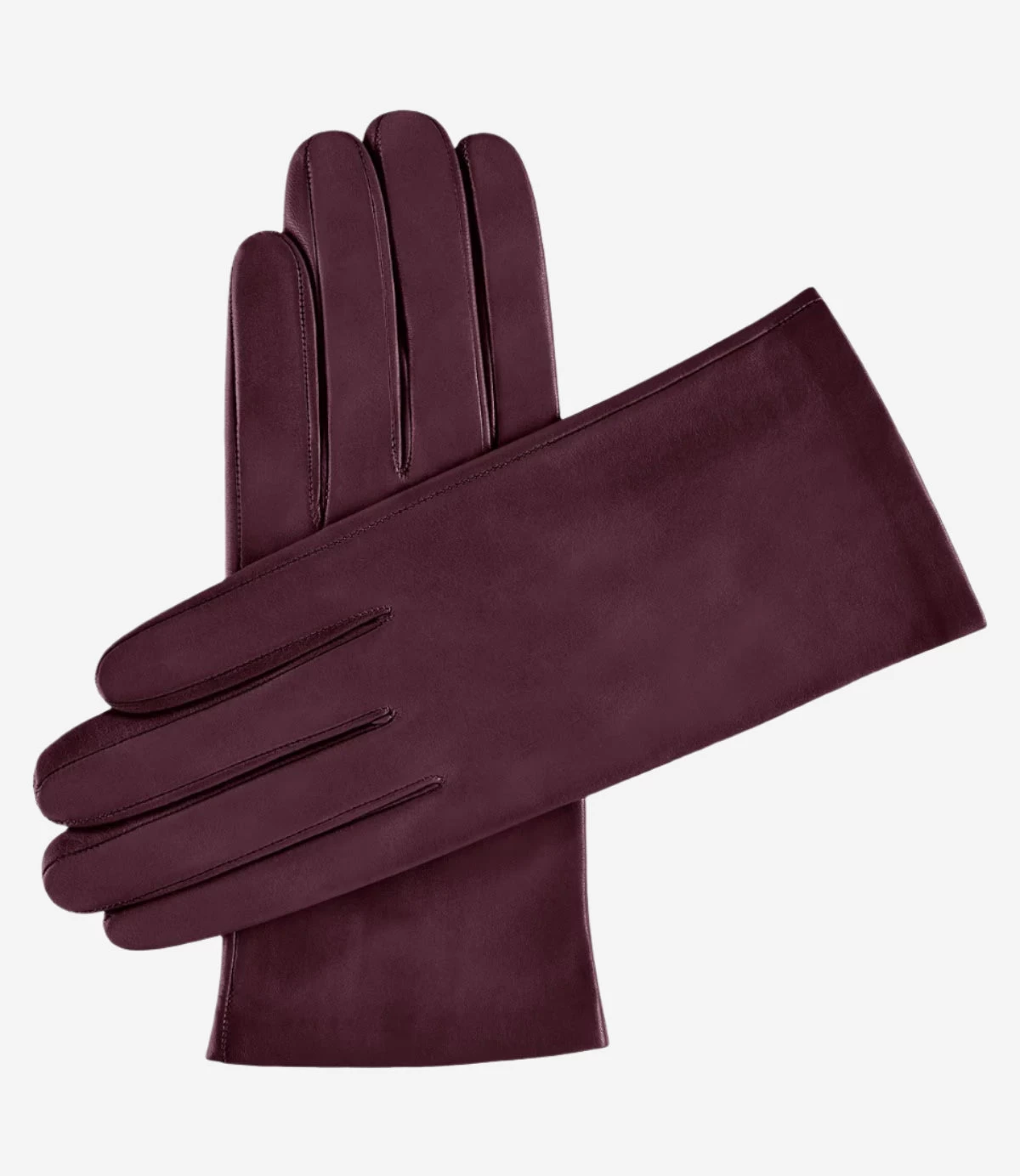 Sofia (eggplant) - Italian Lambskin Leather Gloves With Silk Lining 1 Sofia (eggplant) - Italian Lambskin Leather Gloves With Silk Lining