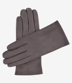 Sofia (taupe) - Italian Lambskin Leather Gloves With Silk Lining