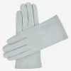 Sofia (ash Grey) - Italian Lambskin Leather Gloves With Silk Lining